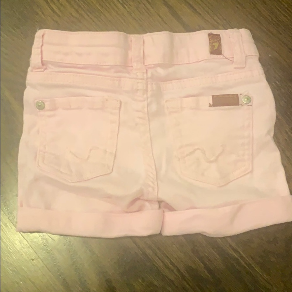 7 for all mankind pink denim short 4T